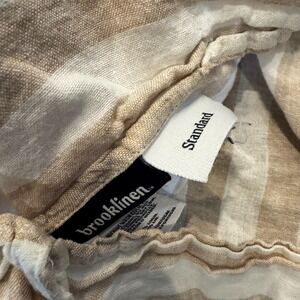 Set of 2 Brooklinen Stripe 100% Linen Pillowcases Shams Standard